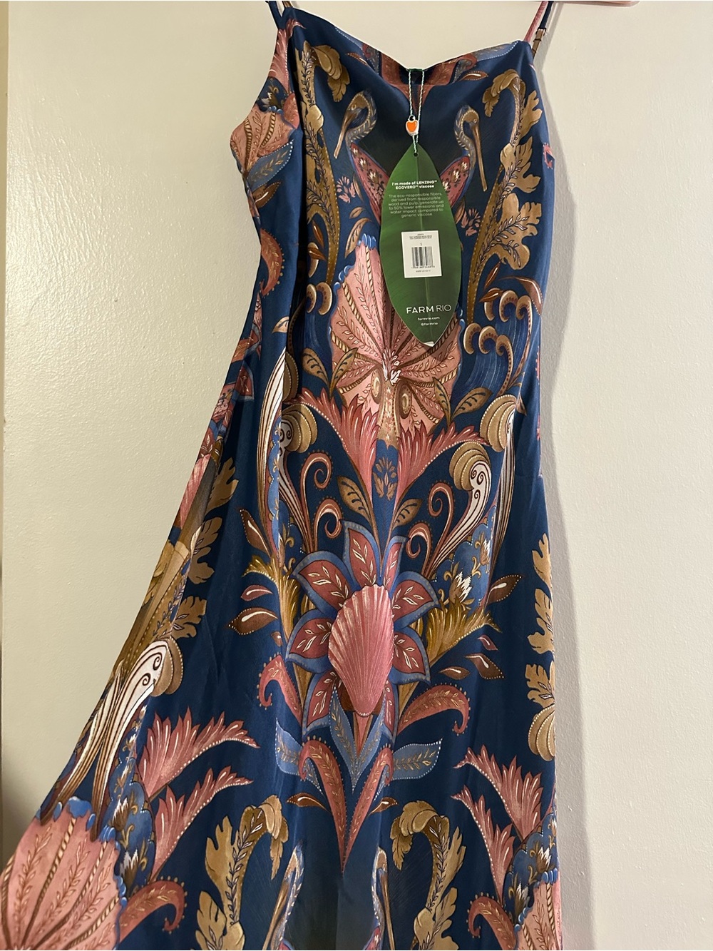 FARM Rio Sea Garden Navy Maxi Slip Dress - Picture 5 of 8